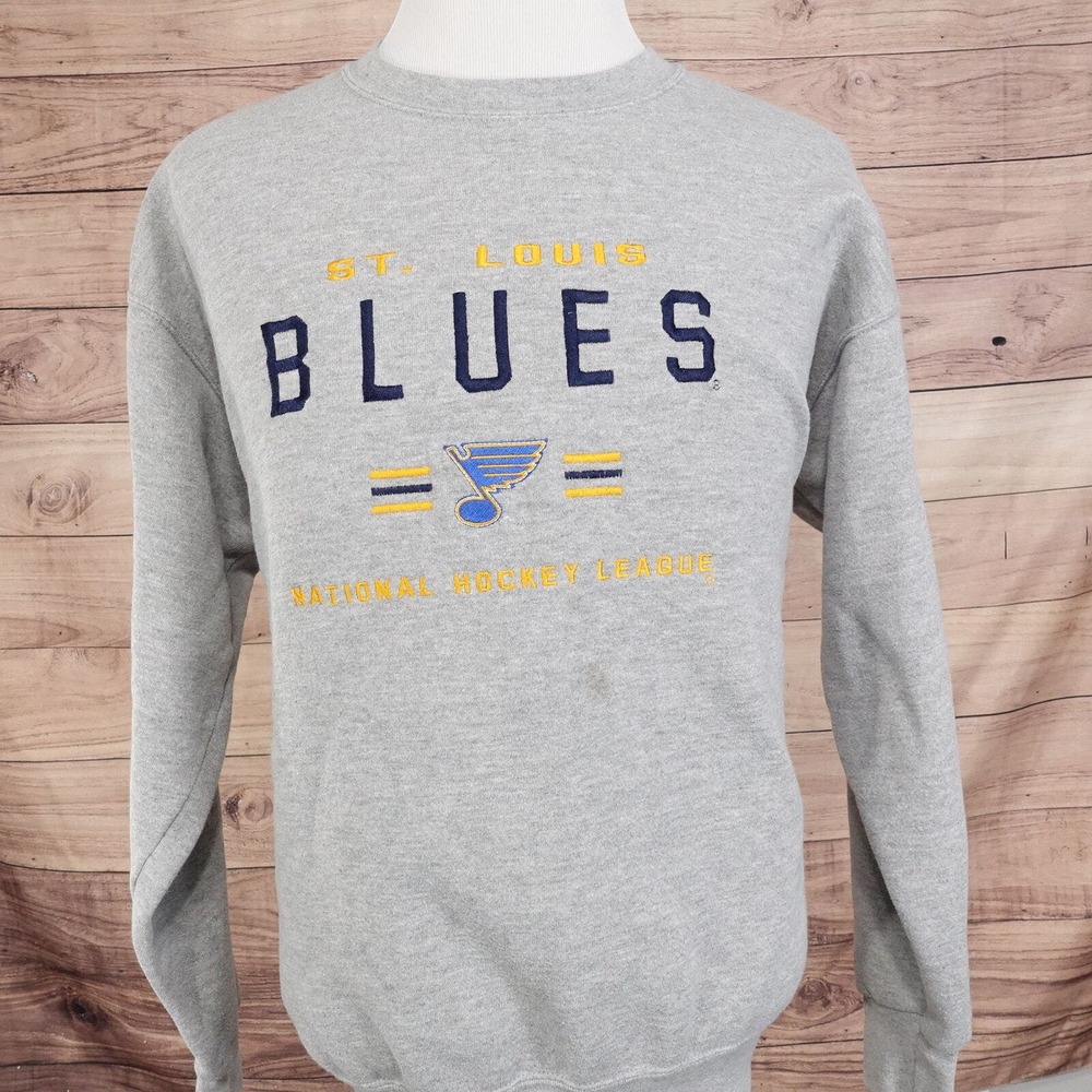VINTAGE ST LOUIS BLUES HOCKEY EMBROIDERED LEE SPORT CREW NECK SWEATSHIRT SZ L - Picture 2 of 8